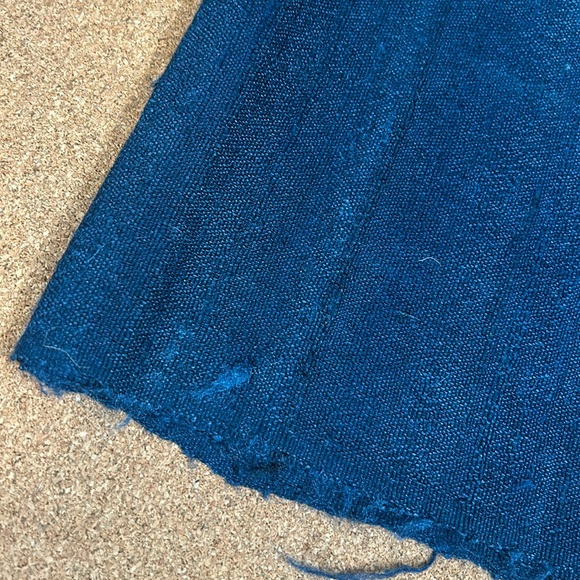 Petroleum Green Cotton Embroidered Tasseled Scarf - Picture 13 of 17